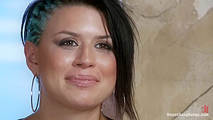 Eva Angelina gets the gangbang of her life HD Bukkake